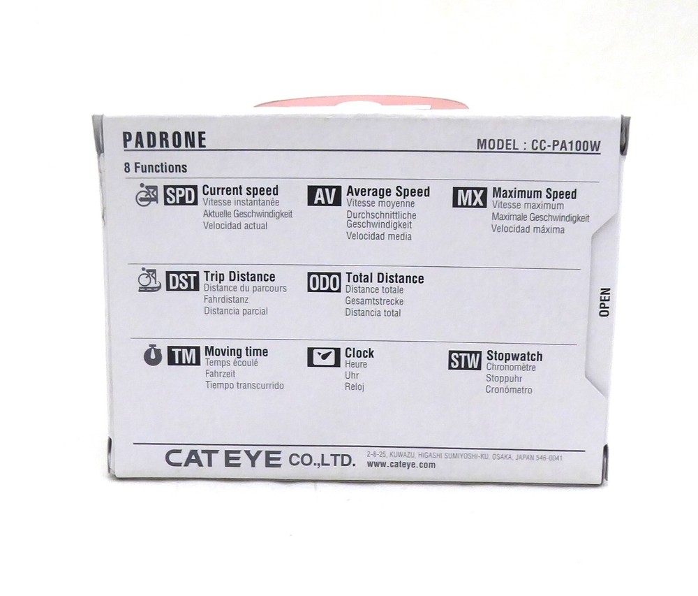 Cateye Padrone Wireless Bicycle Computer, Orange