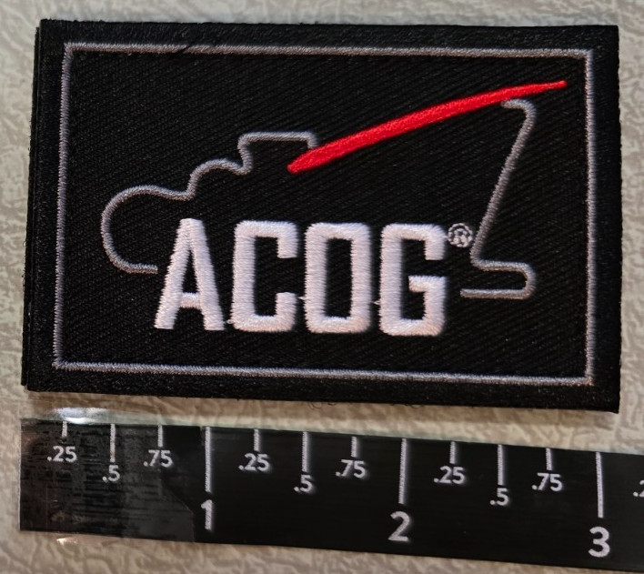 Trijicon ACOG Optic Sight Red Dot PVC Hook Loop Morale Patch Shot Show