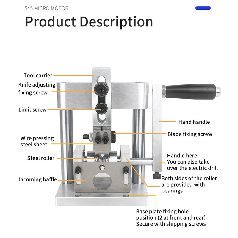 Portable Wire Edm Machine Electric Wire Puller Peeling Automatic Scrap Peeling