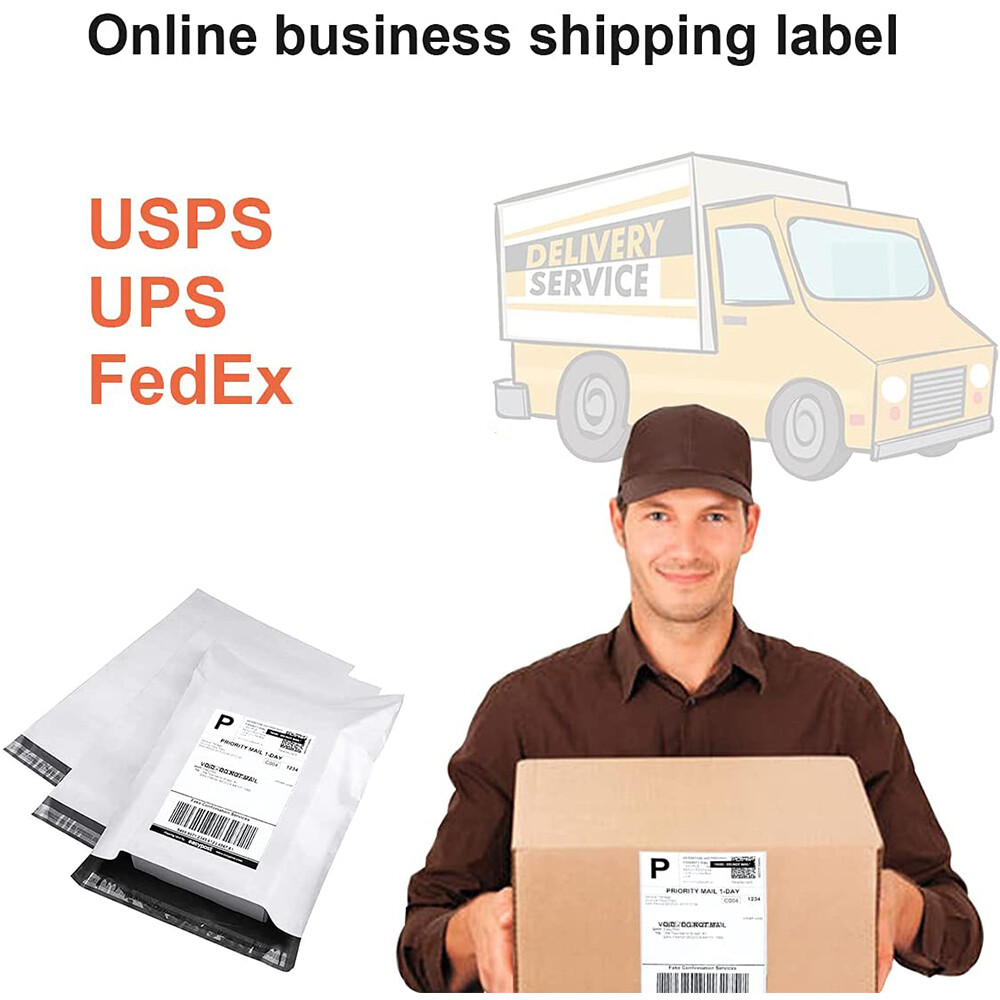 50-10000 Premium 8.5"x 5.5" Half Sheet Self Adhesive Shipping Labels 2 Per Sheet