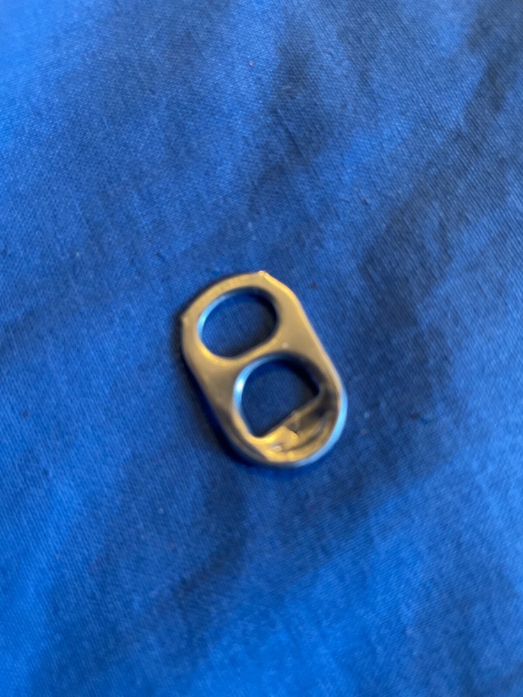 100 silver aluminium round ring pulls, for crafting, crochet