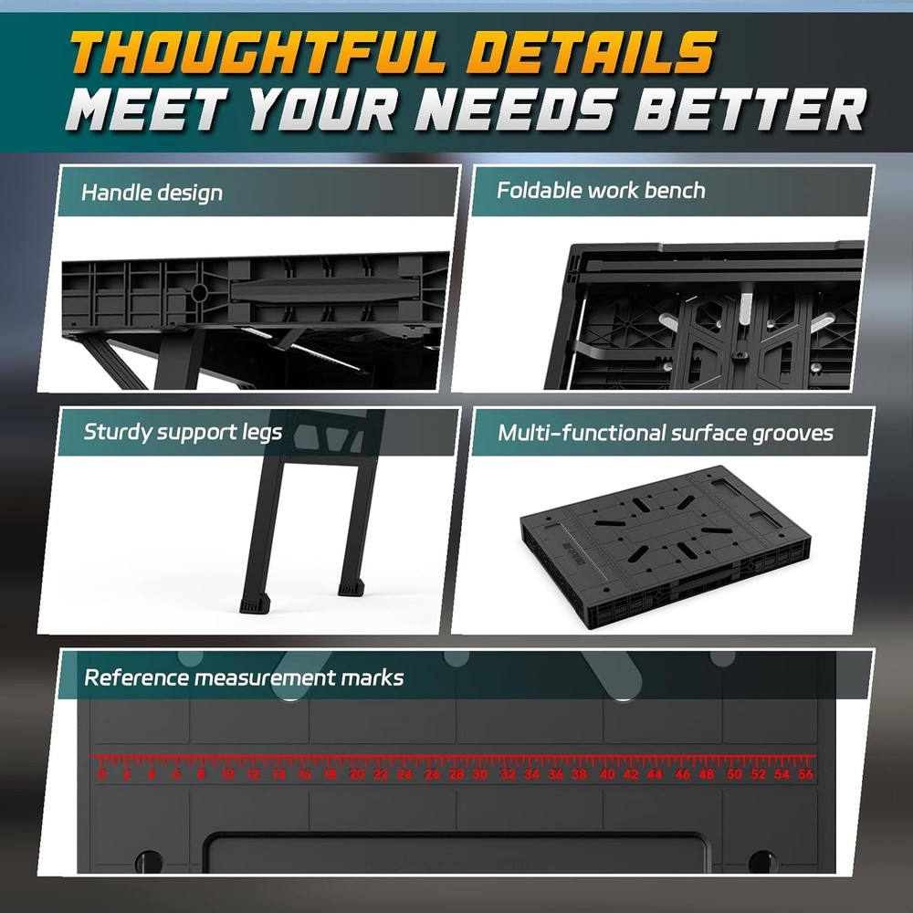 Express Folding Work Table, Easy Setup Portable Folding Work Table & Portable Fo