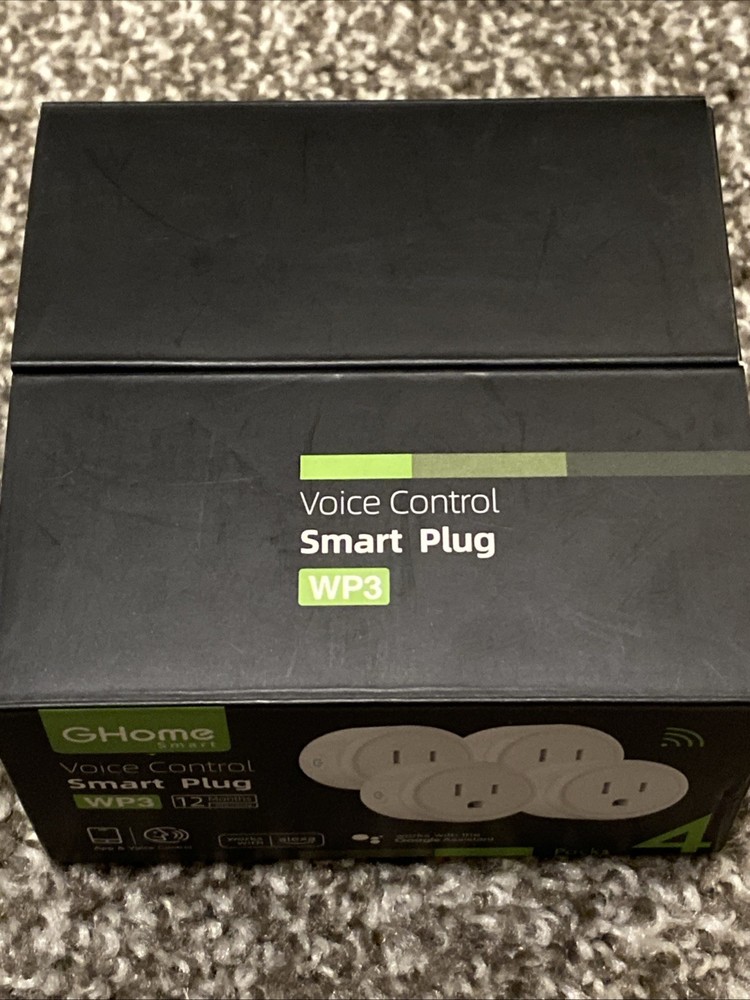 GHome Smart Voice Control Smart Plug WP3, Pack of 4