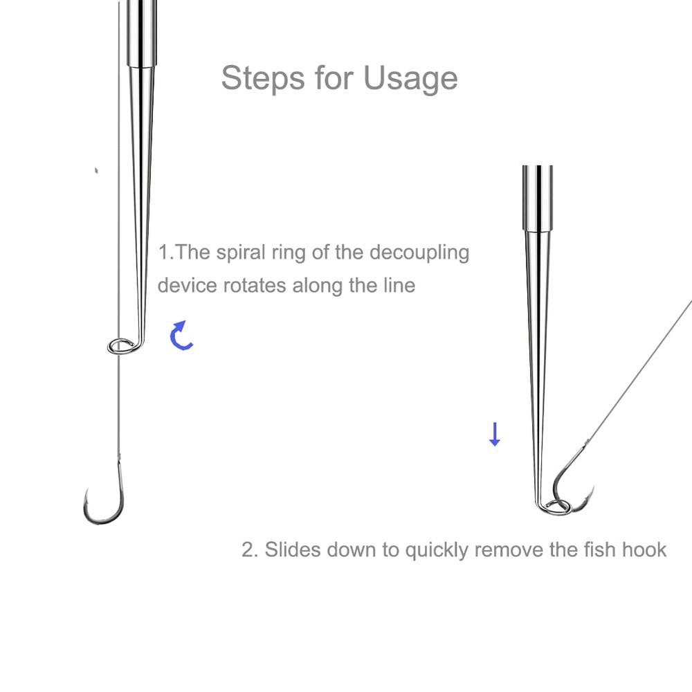 Fish Hook Remover, 2pcs Fishing Hook Quick Removal Device, Security Extractor...