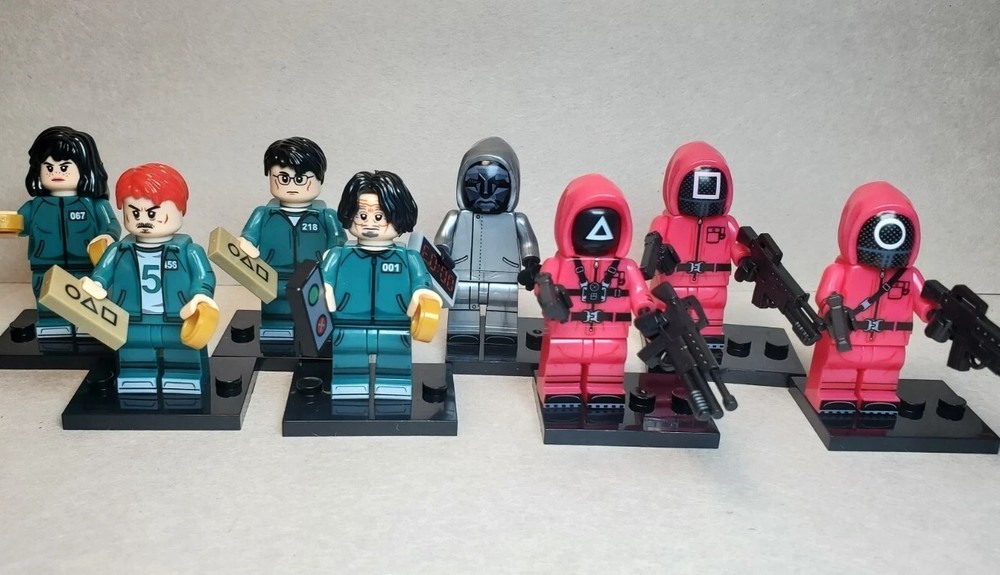 Custom Printed MOC Squid Games Minifigs 8 Pack