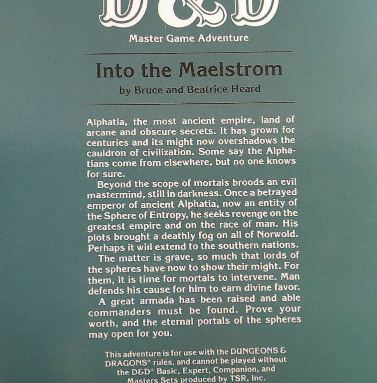 M1 Into the Maelstrom [Staple Bound] Dungeons & Dragons AD&D D&D