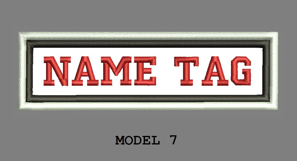 Custom Embroidered 4"x1" Name Patch Motorcycle Biker Iron on/sew on two frames