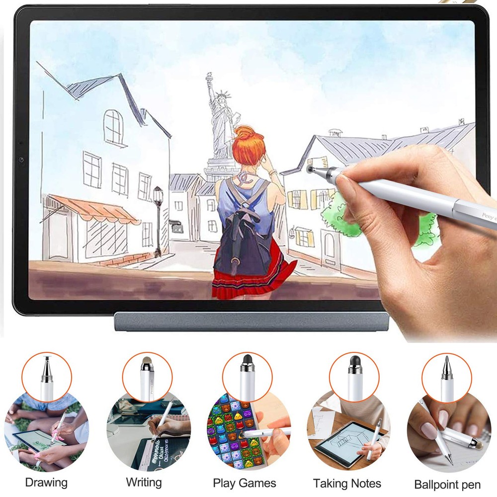Stylus Pen for Touchscreen - Versatile 4 in 1 High Sensitivity and Precision ...