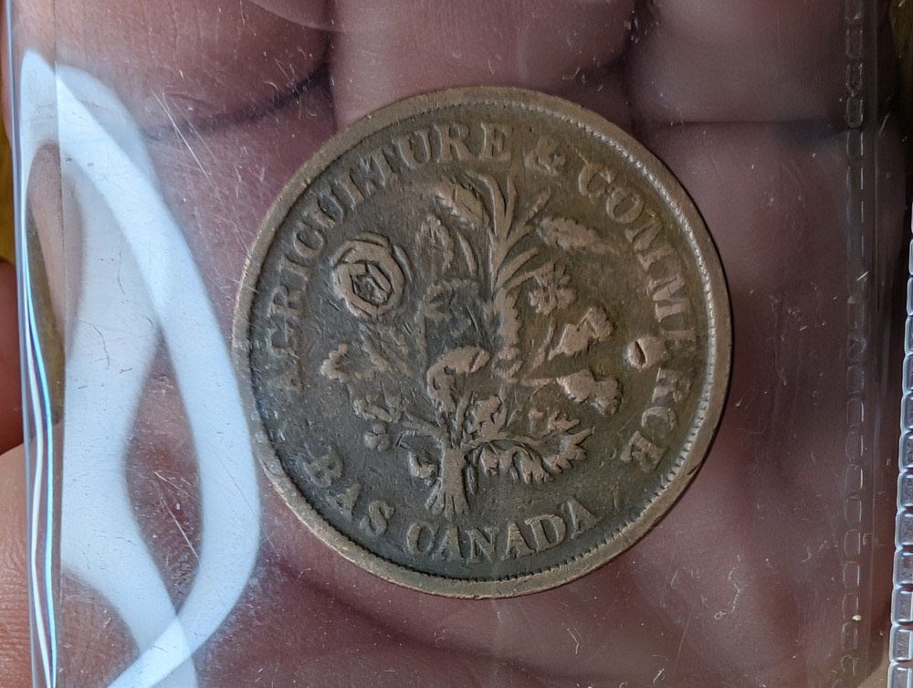 LC-5A3 Bas Lower Canada Belleville Issue Un Sou Token