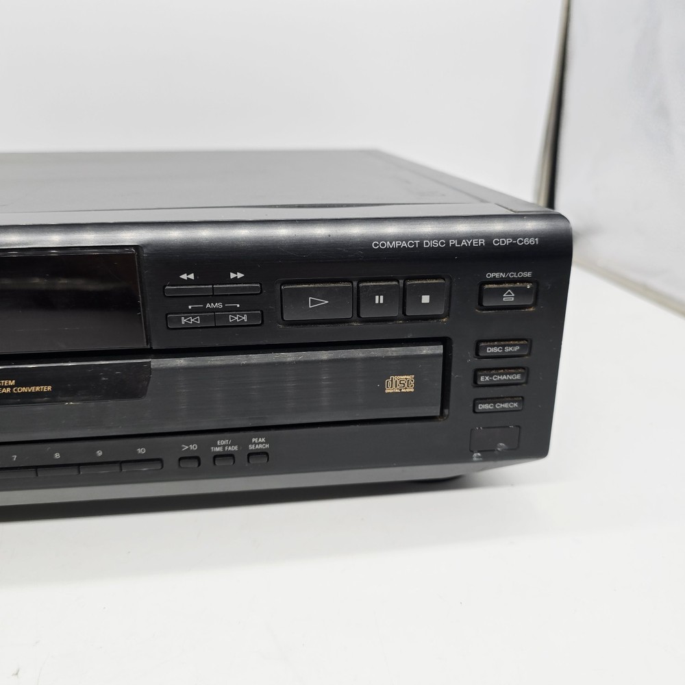 Sony CDP-C661 5 Disc CD Carousel Changer Player Compact Disc READ
