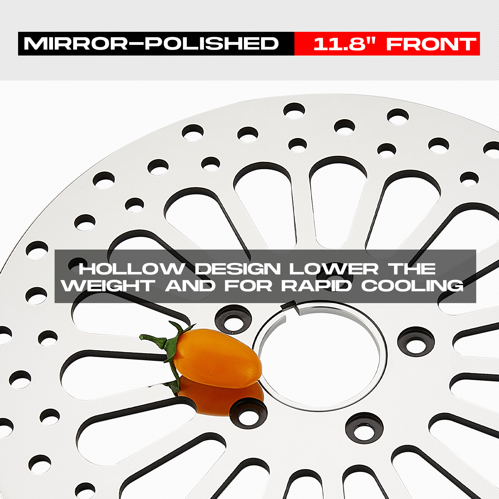 2Pcs 11.5" Front Brake Rotors Polished for Harley Touring Softails Sportsters