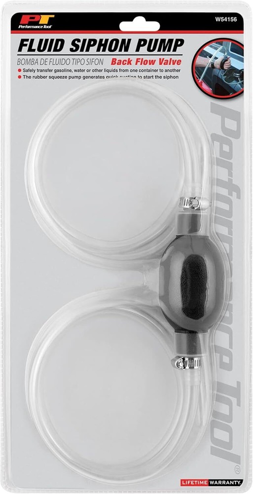 Performance Tool W54156 Back Flow Valve Siphon Pump for Vehicle Engine Oils, ...