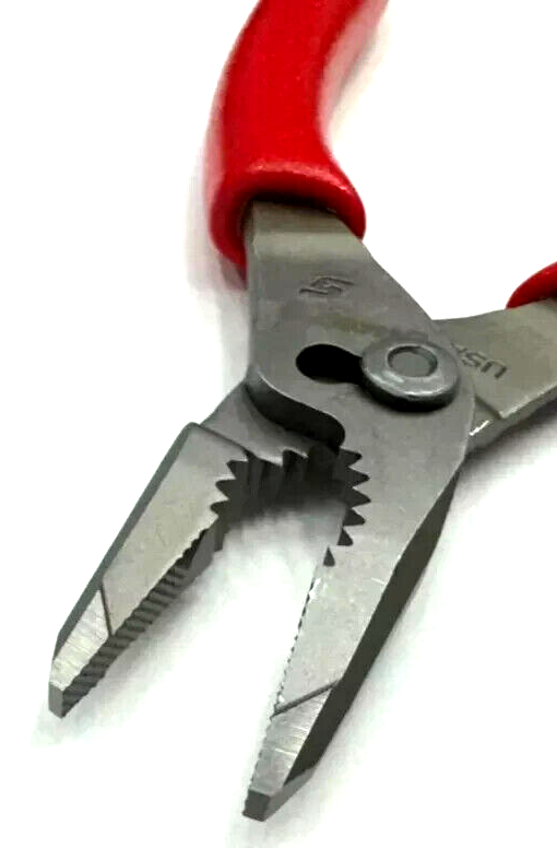 SNAP ON TOOLS USA RED 5" Soft Grip Mini Long Nose Slip Joint Pliers LN44BCF NEW
