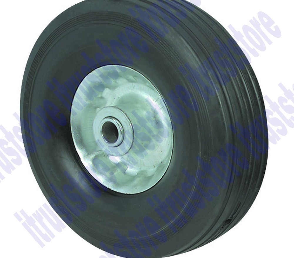 10x2.5 IN SOLID HARD RUBBER REPLACEMENT WHEEL/TIRE COMBO 5/8 AXLE BORE