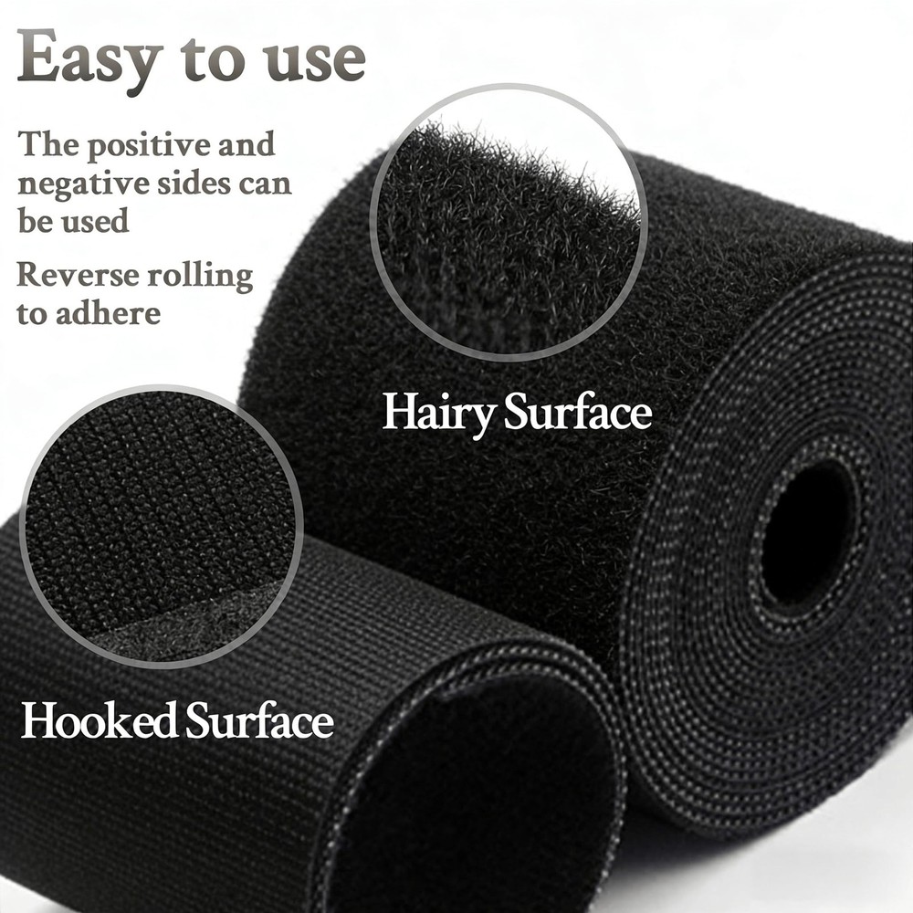 Hook and Loop Cable Ties Electrical 32FT Reusable Fastening Tape DoubleSided ...