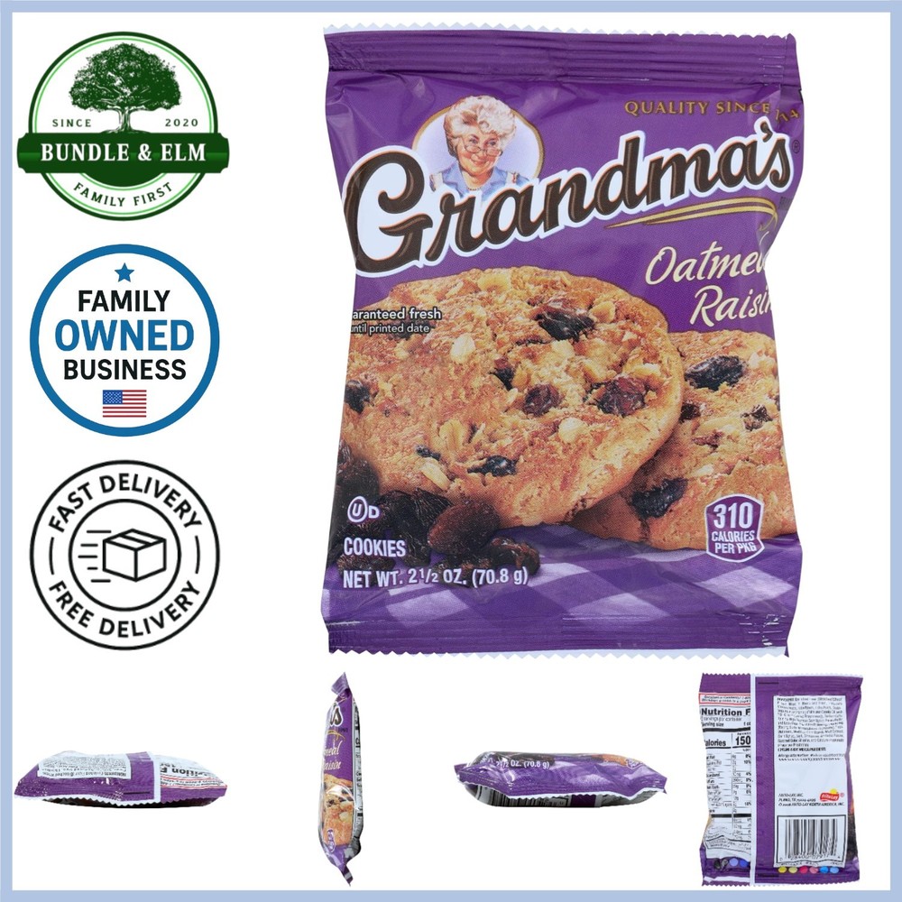 Oatmeal Raisin Cookies 4 Pack Snack Pack Delicious & Convenient