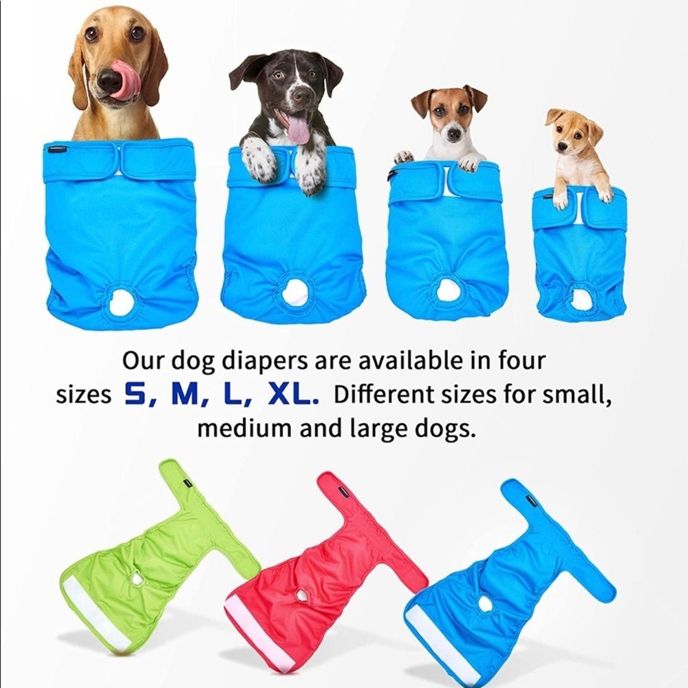3 Pack Washable Doggie Diapers Size Small