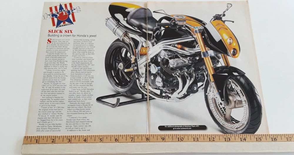 TRYG WESTBY HONDA CBX POWERED CUSTOM ORIGINAL 2006 ARTICLE