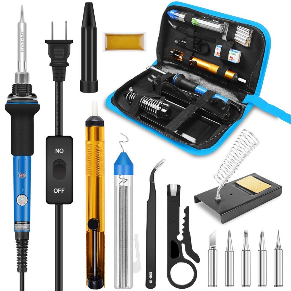 Soldering Iron, Soldering Iron Kit Electronics, 60W Adjustable Temperature We...
