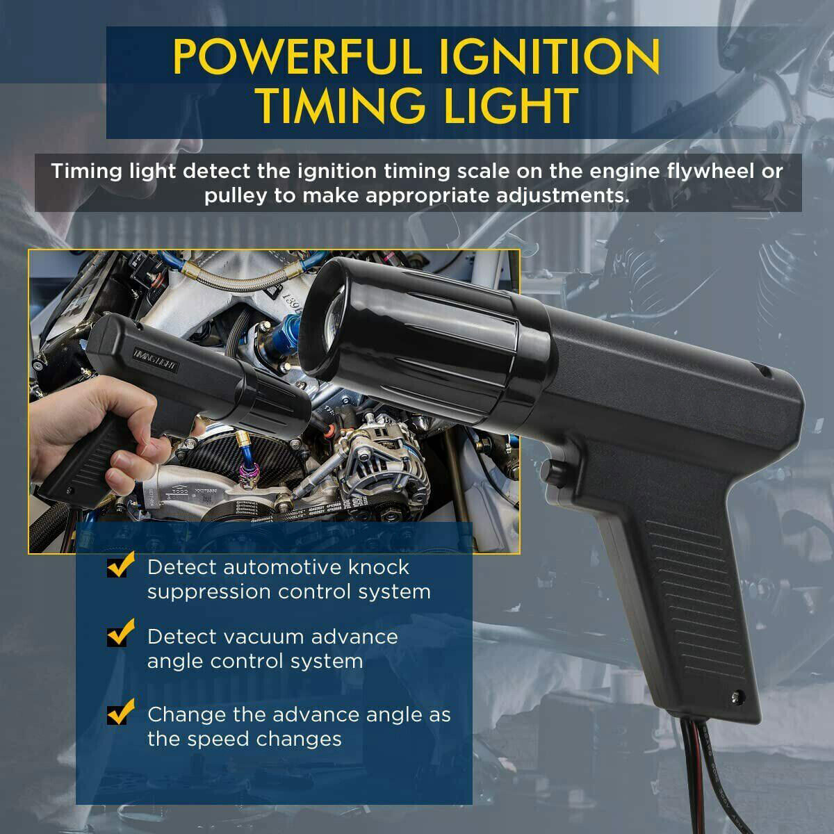 Car Motorcycle 12V Petrol Engine Ignition Inductive Timing Light Strobe Lamp Gun