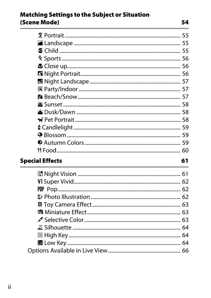 Nikon D5500 — Reference Manual User Guide — 1/2 Size, 5.5" x 8.5" Small Compact