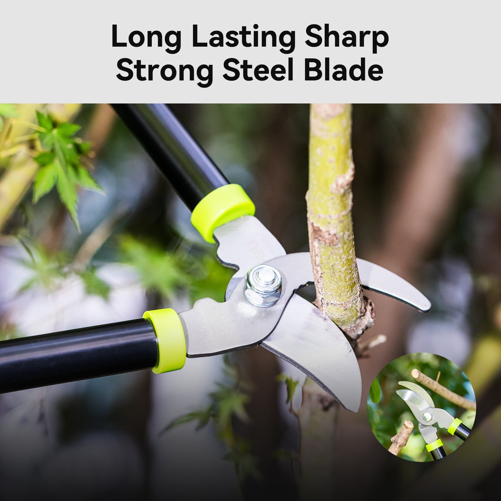 Steelite 3 PCS Loppers Hedge Shears & Pruners Set Hedge Clippers Tree Trimmer