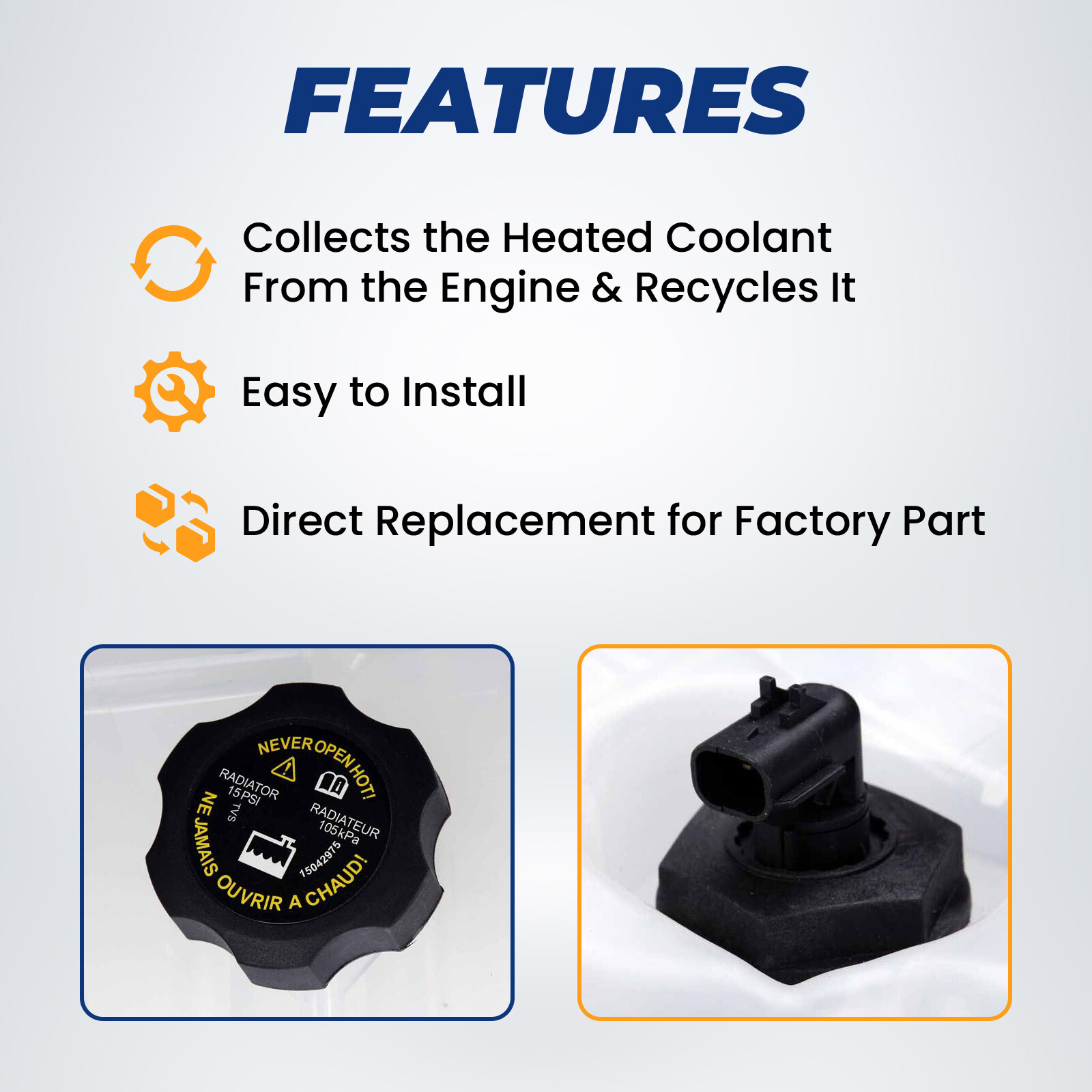 Freightliner Cascadia & Columbia & Century Coolant Tank Reservoir Heavy Duty