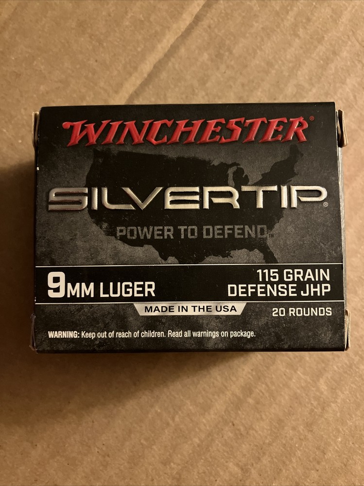 Winchester Silvertip Box .9mm JHP (Box Only)