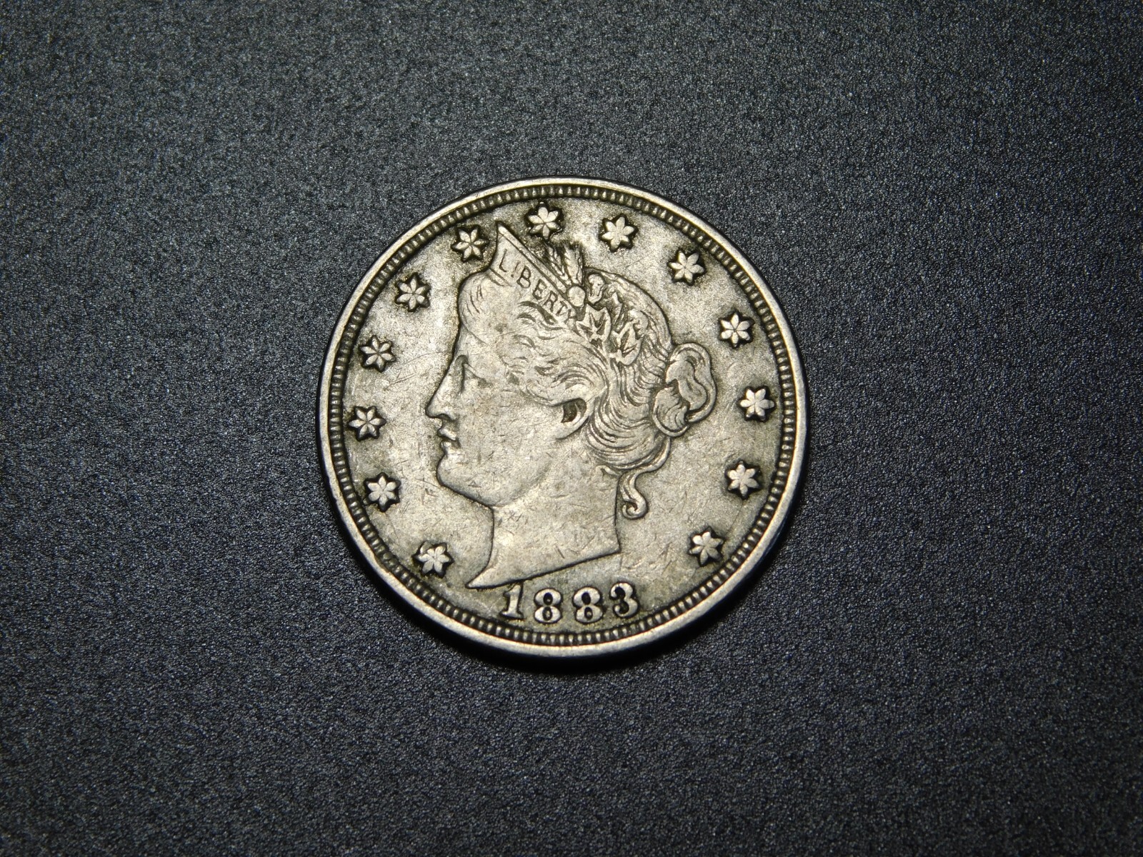 OLD US COIN 1883 LIBERTY HEAD NICKEL NO CENTS