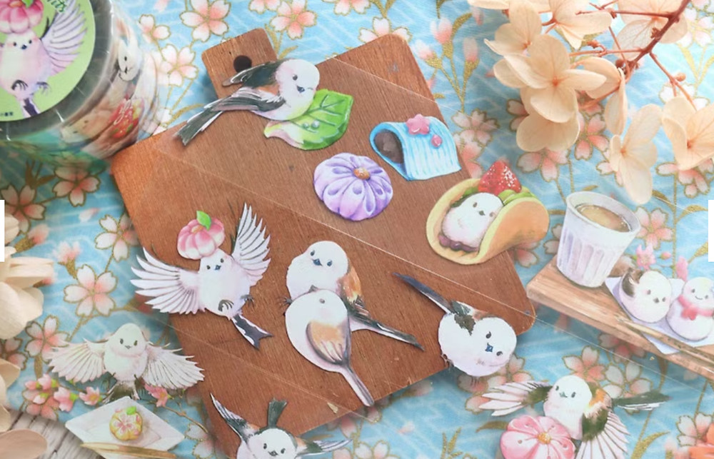 Wagashi Snow Long Tit PET Tape SAMPLE LOOP