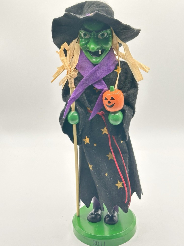 Halloween Nutcracker Wooden Witch 2011 Target 14”