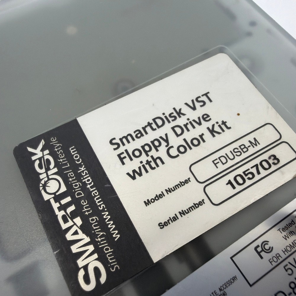 SmartDisk VST USB External 3.5in Floppy Disk Drive FDUSB-M Blue/Gray