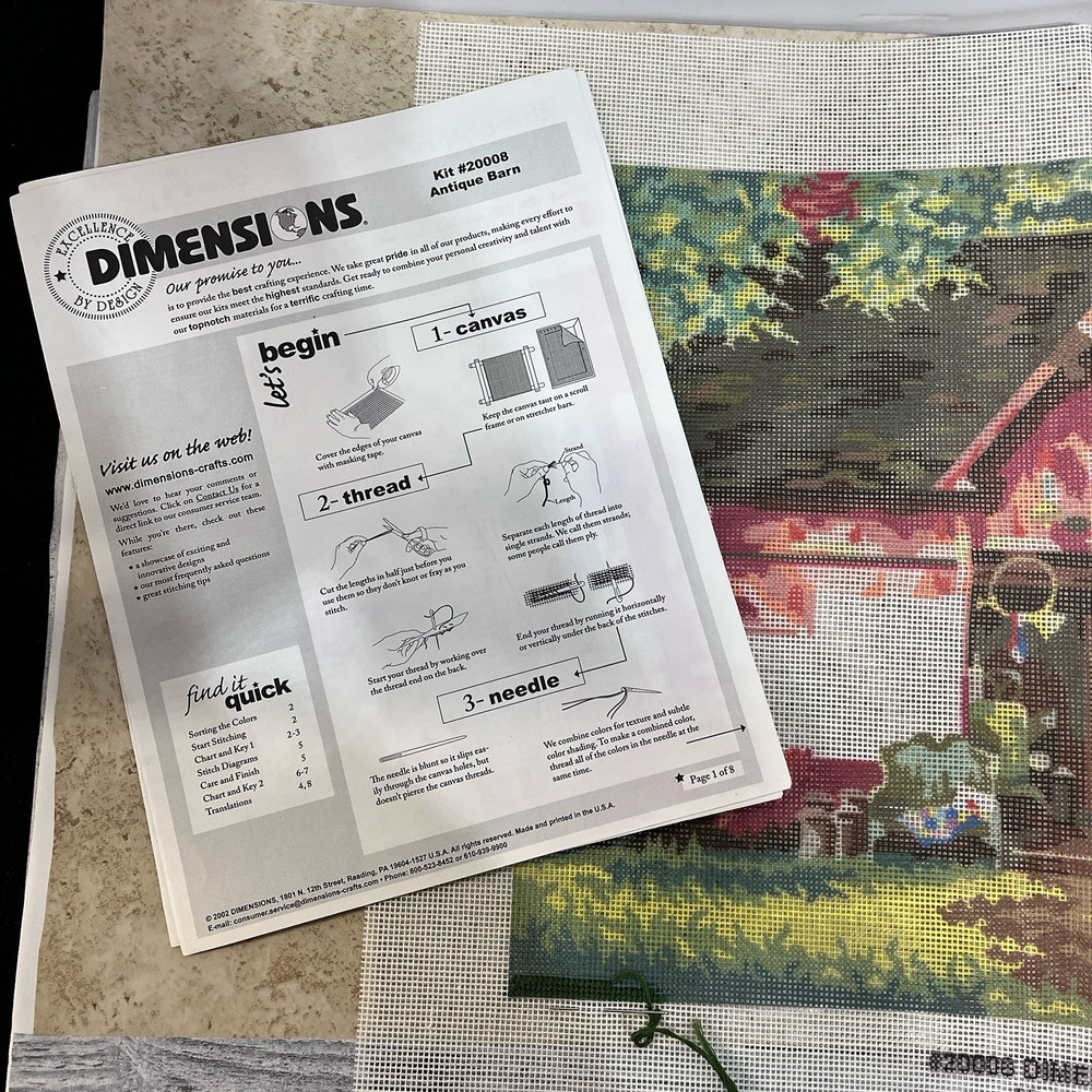 Dimensions Antique Barn Needlepoint￼Kit 16 X 12