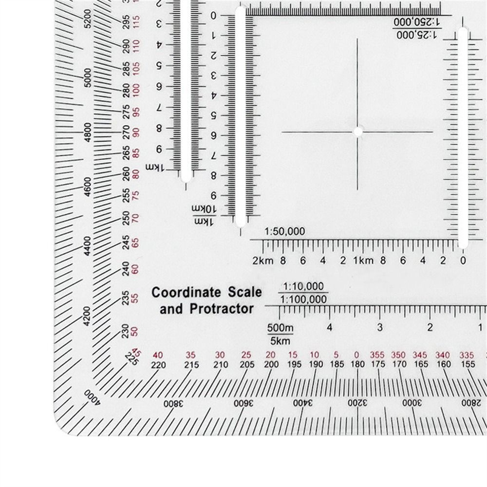 Land Navigation Protractor Coordinate Protractor Map Protractor Topographical