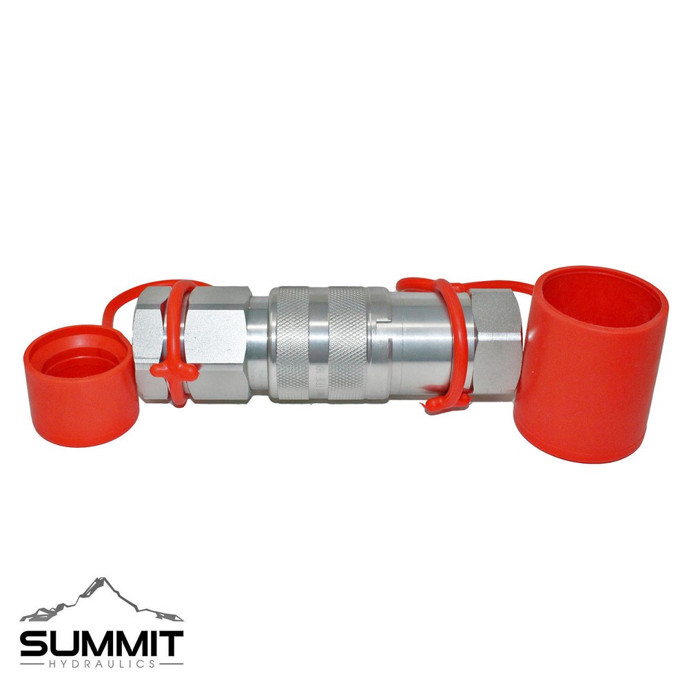 1-1/4” SAE High Flow Flat Face Hydraulic Quick Connect Coupler Set, 1” Body