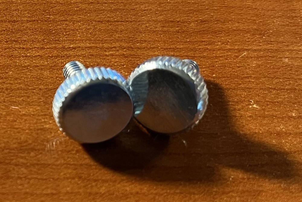 M5 (5 MM) CB Radio Mounting Bracket Knobs - Silver - Qty 2 (pair)