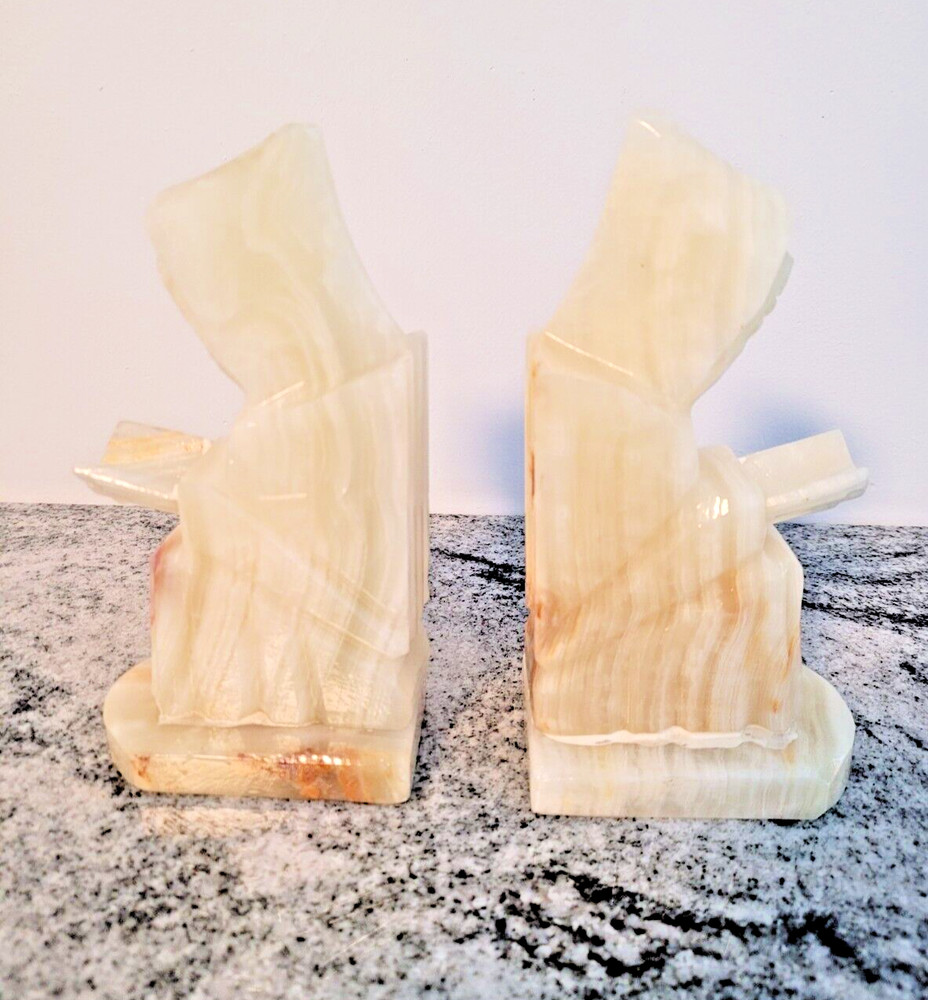 Onyx Praying Monk Bookends 8 inch