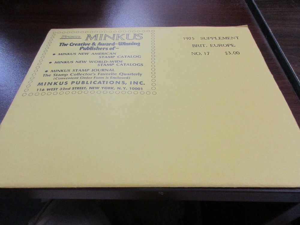 "MINKUS" 1975 SUPPLEMENT  BRITISH EUROPE  #17  W/FREE SHIPPING!!!