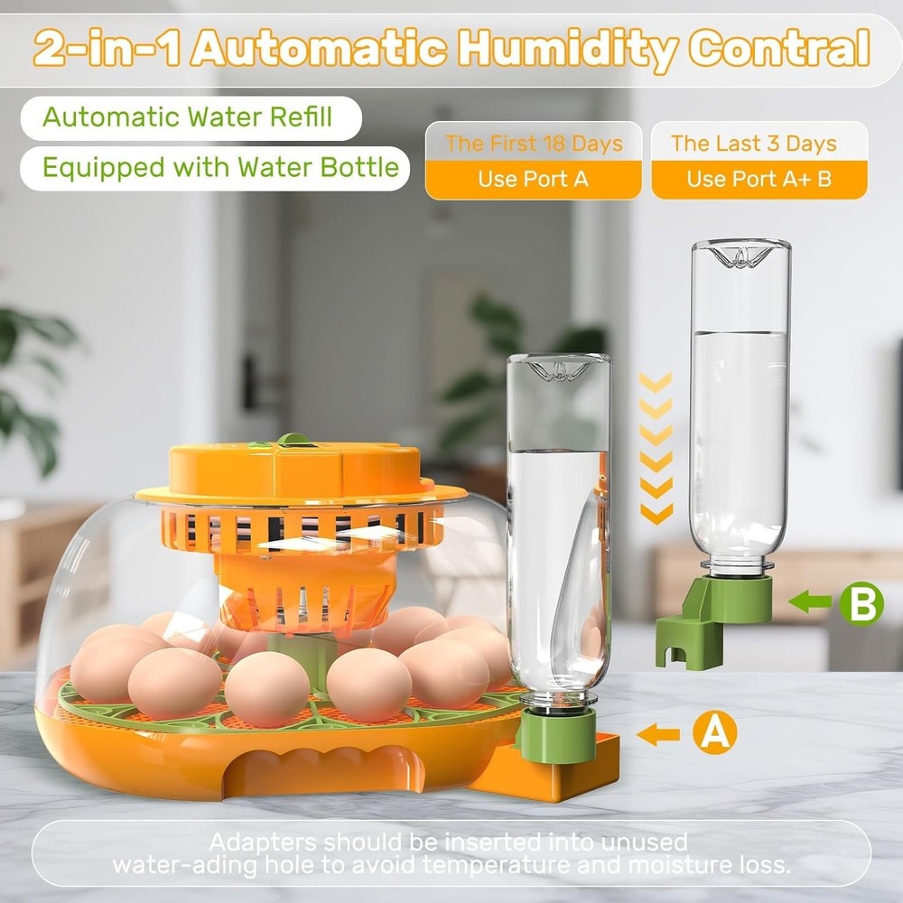 Incubators for Hatching Eggs, 12 Egg Incubator with Automatic Egg Turning and...