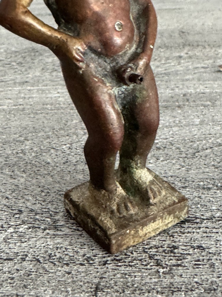 Solid Bronze Copper Antique Mannekin Pis Boy Peeing Piped For Atomizer /Fountain