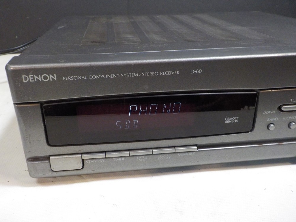 Vintage DENON D-60 Component System Stereo Receiver Amplifier WORKS