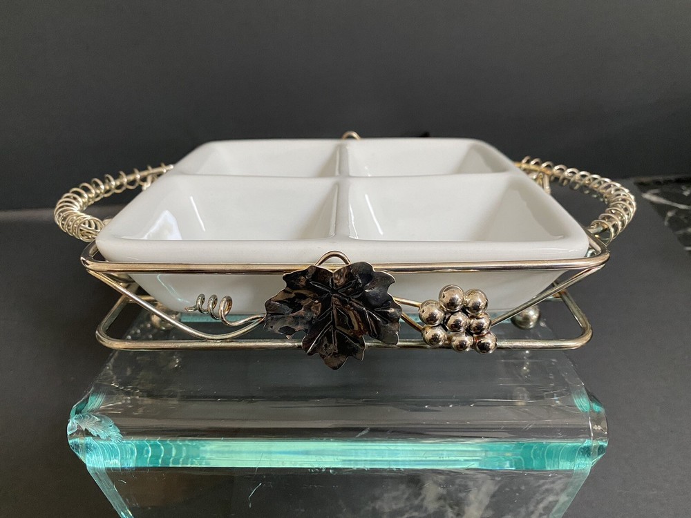 Cordon Bleu Silver Plated Grape Squear Sectional Server Handles 835