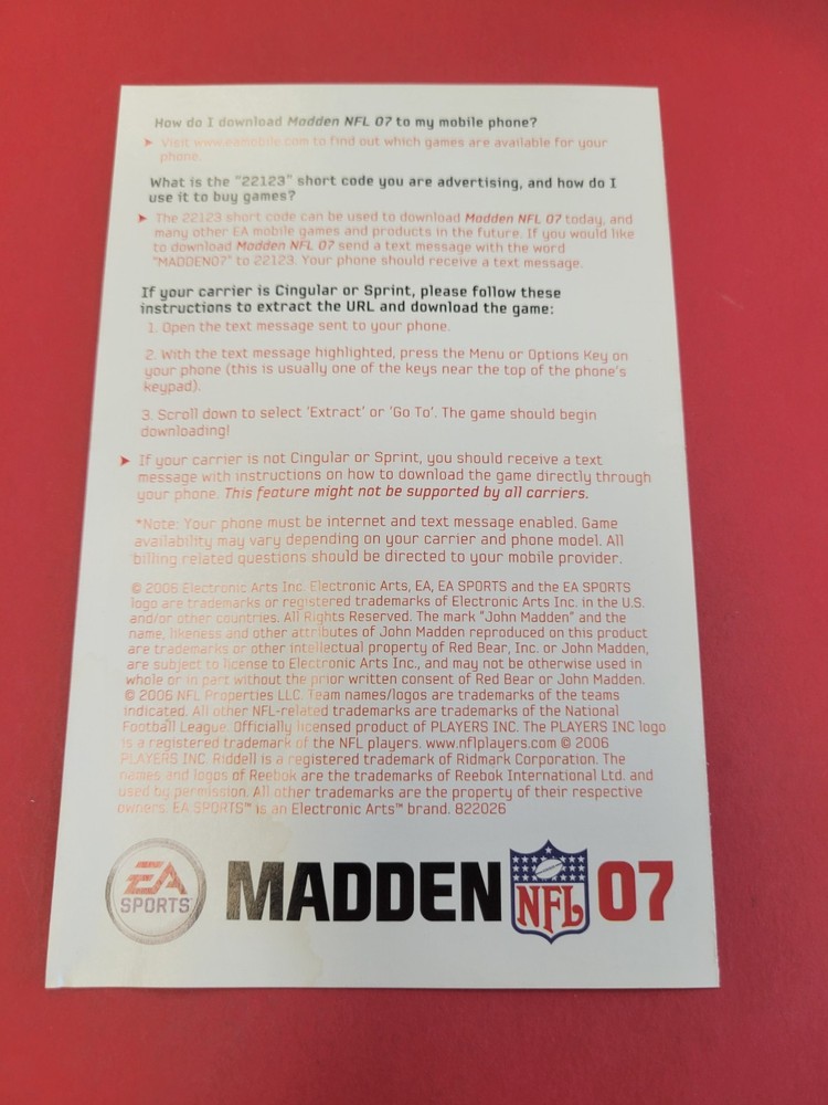 (Insert Only) Madden 2007 - Microsoft Xbox 360