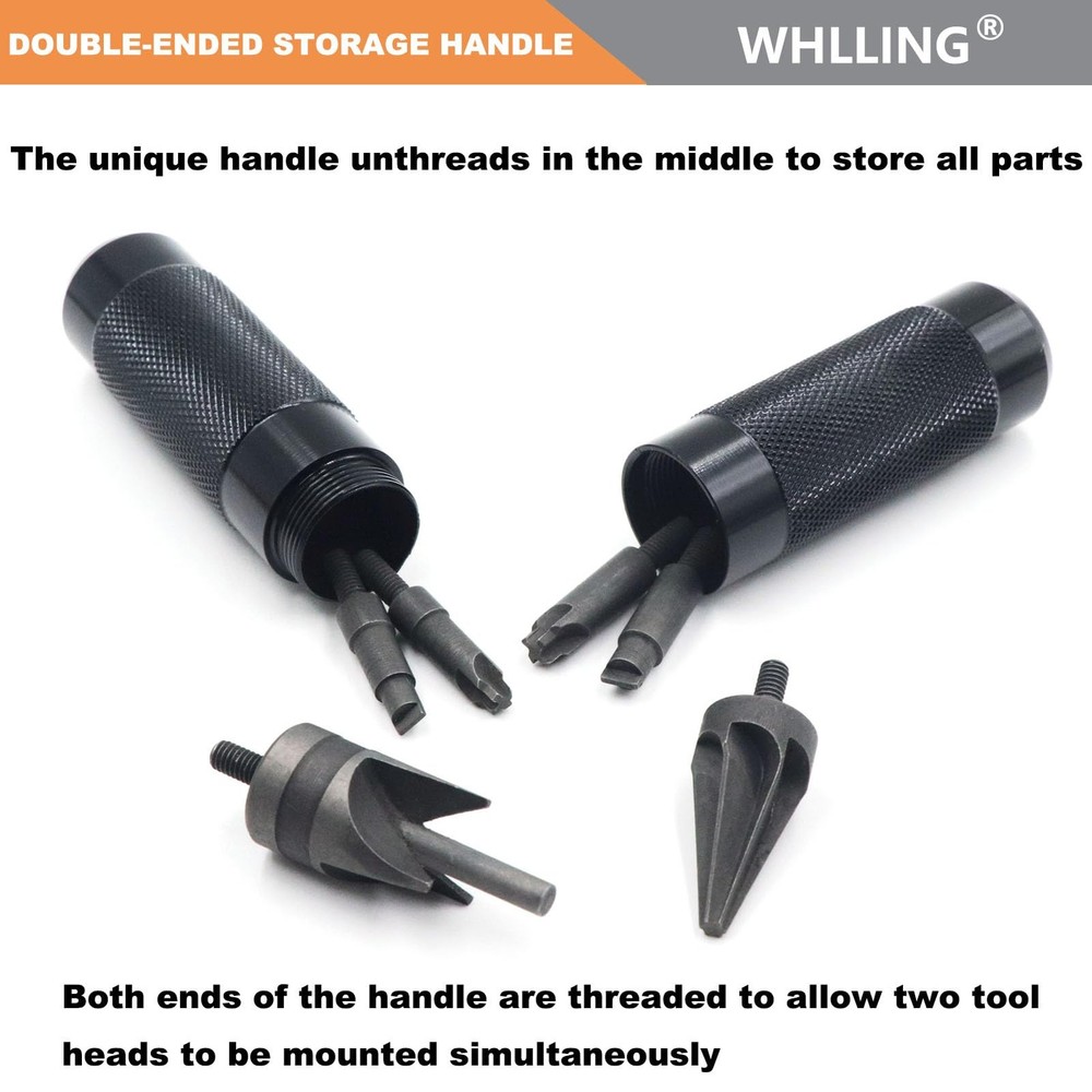 Case Prep Multitool, Chamfer Deburring Hand Tools for Reloading, Black