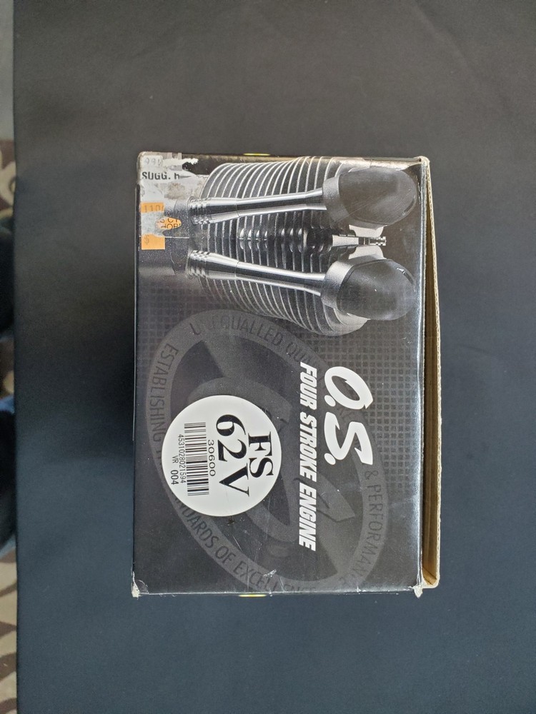 OS FS 62 V FOUR STROKE, RC AIRPLANE ENGINE . LIGHTLY USED