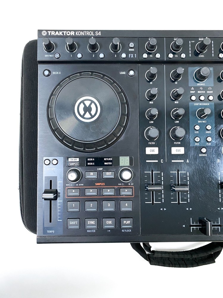 Native Instruments Traktor Kontrol TS4 MK1 DJ Controller w/AC Adapter & PC Cable