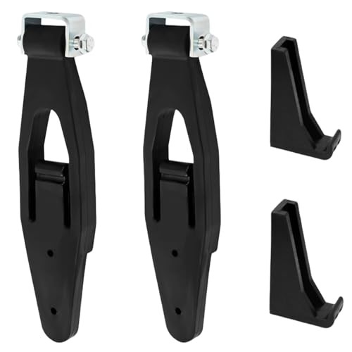 2 Pack Hood Latch Strap with Catch Bracket Rubber Hood Latch Base Replacement