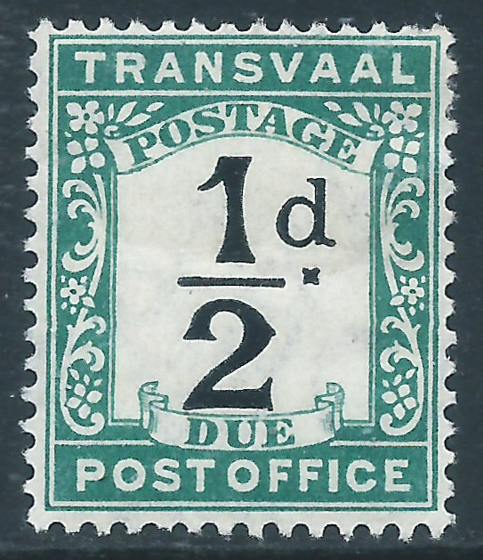Transvaal, Sc #J1, 1/2d MH