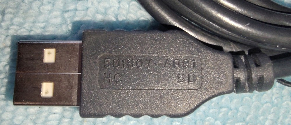 Logitech HP Black 3-Button USB Optical LED Scroll Wheel Mouse M-BT96a 501667