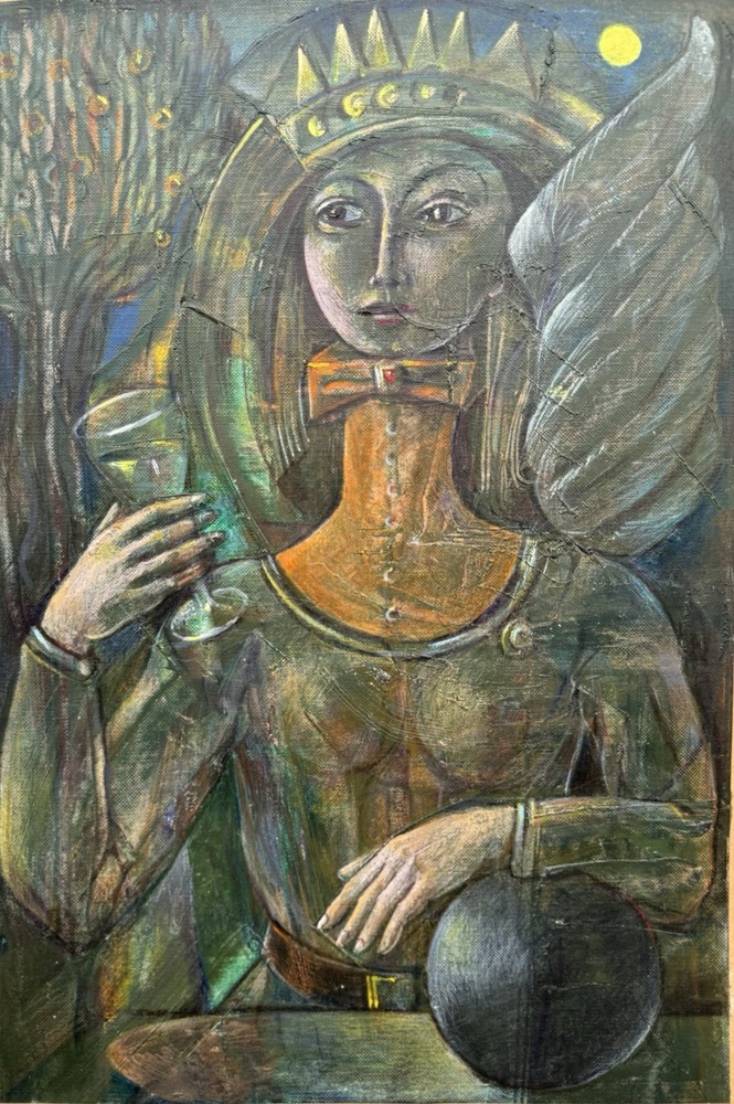 Original Russian Abstract Composition, Graphics, Postmodernism, Signed.
